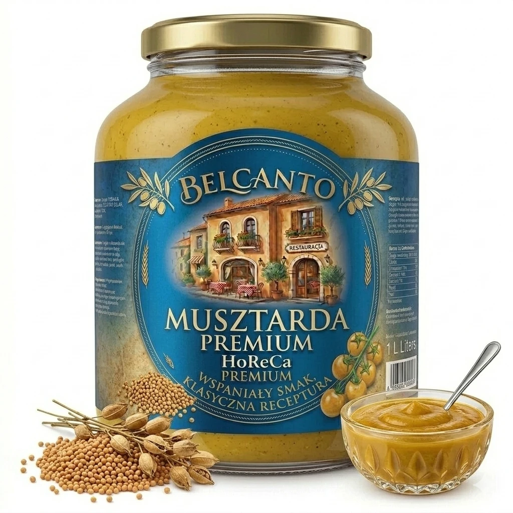 ChefMaster – Musztarda Sarepska Premium 1L | Słoik Szklany | Private Label