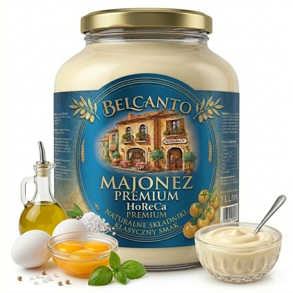 ChefMaster – Majonez Premium 80% 1L | Słoik Szklany | Private Label